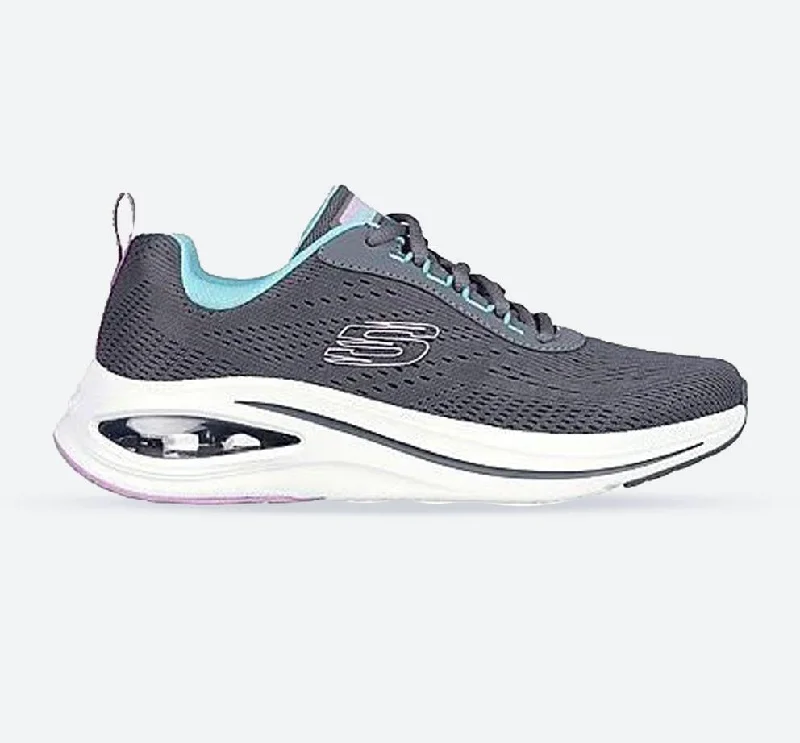 Retro - Style Women's Sneakers in Pastel Colors for a Nostalgic and Fashionable VibeWomen's Wide Fit Skechers 150131 Skech Air Meta Aired Out Sneakers - Charcoal/Multi