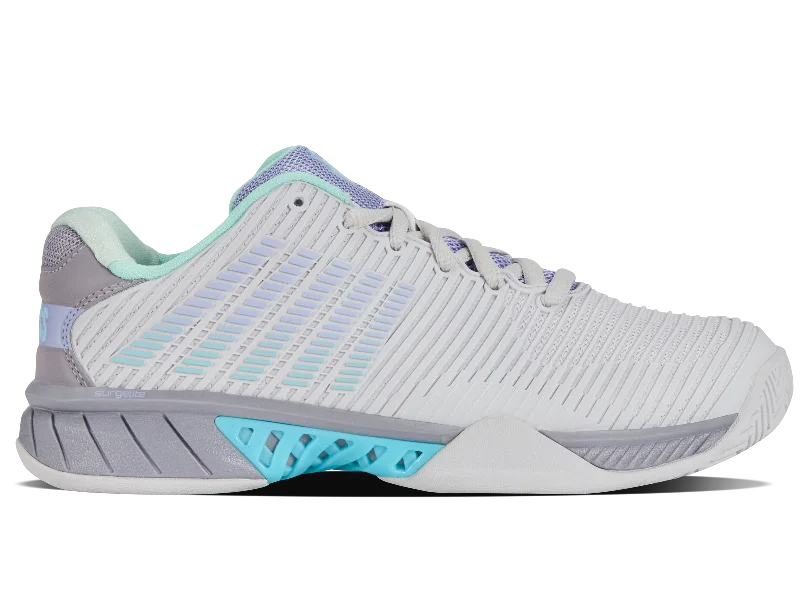 Women's tennis shoes for amateur tennis enthusiasts96613-020-M | HYPERCOURT EXPRESS 2 | NIMBUS CLOUD/LILAC GRAY/NEON PURPLE