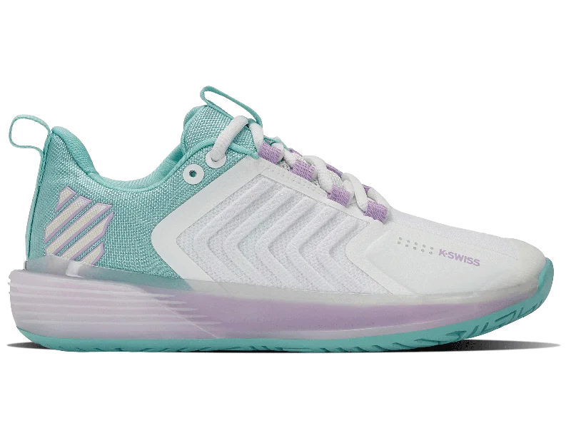 Women's tennis shoes with a shock - dispersion system96988-190-M | ULTRASHOT 3 | BRILLIANT WHITE/ANGEL BLUE/SHEER LILAC