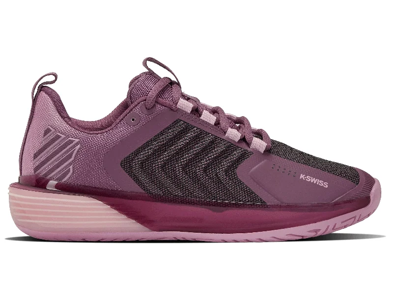 Women's tennis shoes with a flexible outsole for quick direction changes96988-516-M | ULTRASHOT 3 | GRAPE NECTAR/CAMEO PINK