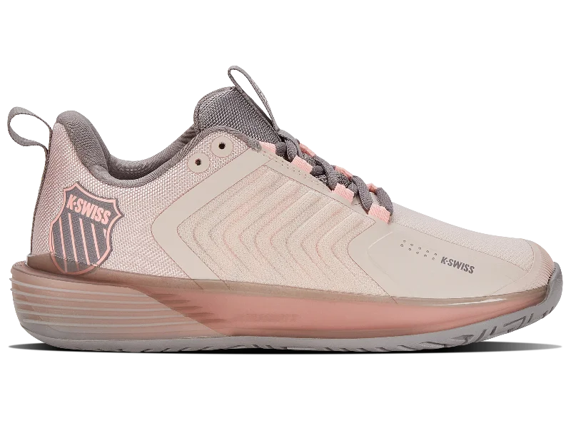 Women's tennis shoes with a reinforced toe cap96988-651-M | ULTRASHOT 3 | MORGANITE/SATELLITE/PALE NEON CORAL