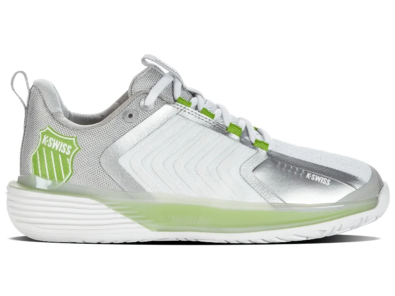 Women's tennis shoes with a removable insole96988-956-M | ULTRASHOT 3 | WHITE/GRAY VIOLET/LIME GREEN