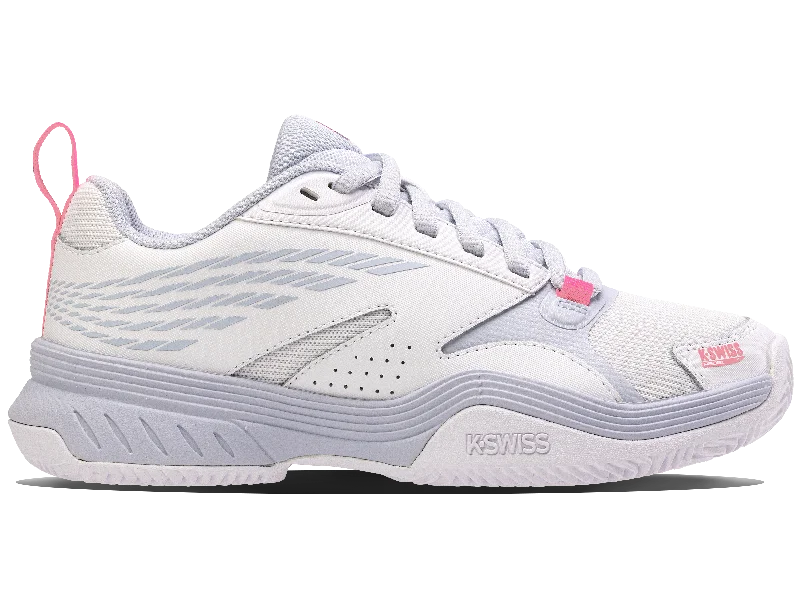 Women's tennis shoes with a fashion - forward silhouette99084-104-M | SPEEDEX PADEL | WHITE/ARCTIC ICE/NEON PINK