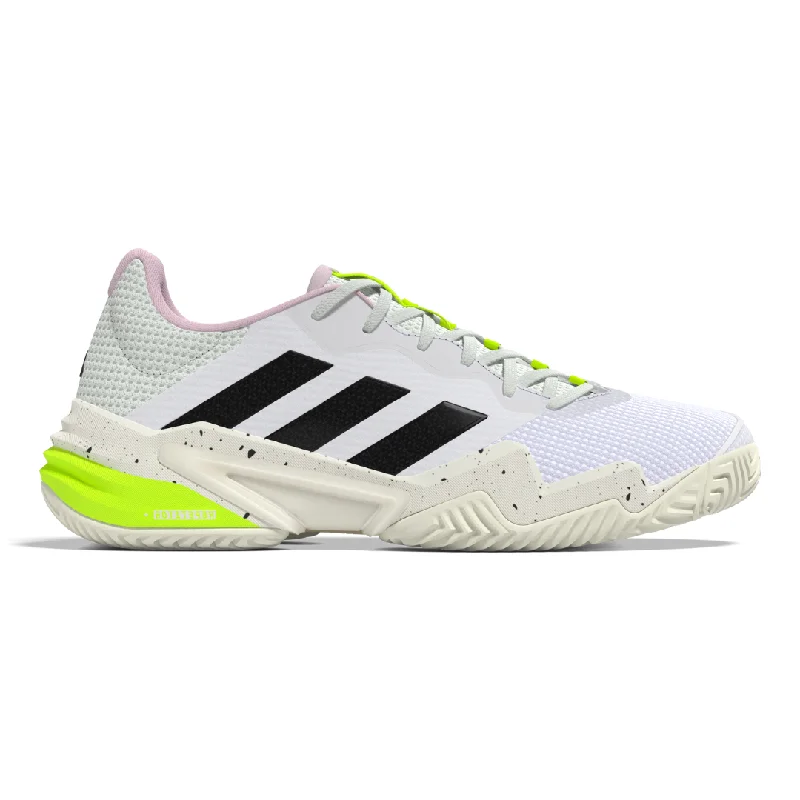 Women's tennis shoes with a color - changing featureAdidas Barricade 13 Women Tennis Shoes - White/Black/Jade