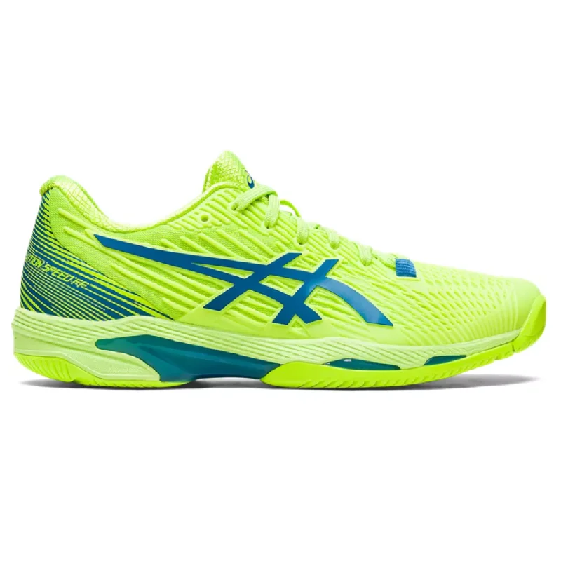 Women's tennis shoes with a high - rebound midsoleAsics Solution Speed FF 2 Women Tennis Shoes - Hazard Green/Reborn Blue