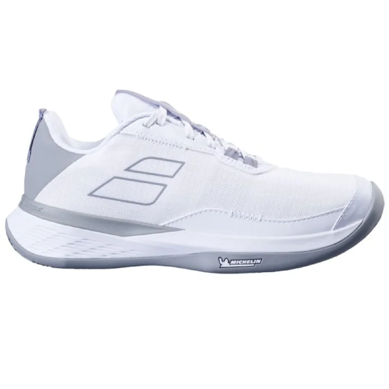 Women's tennis shoes with a water - resistant upperBabolat Sfx Evo Clay Women Tennis Shoes - White/Lunar Grey