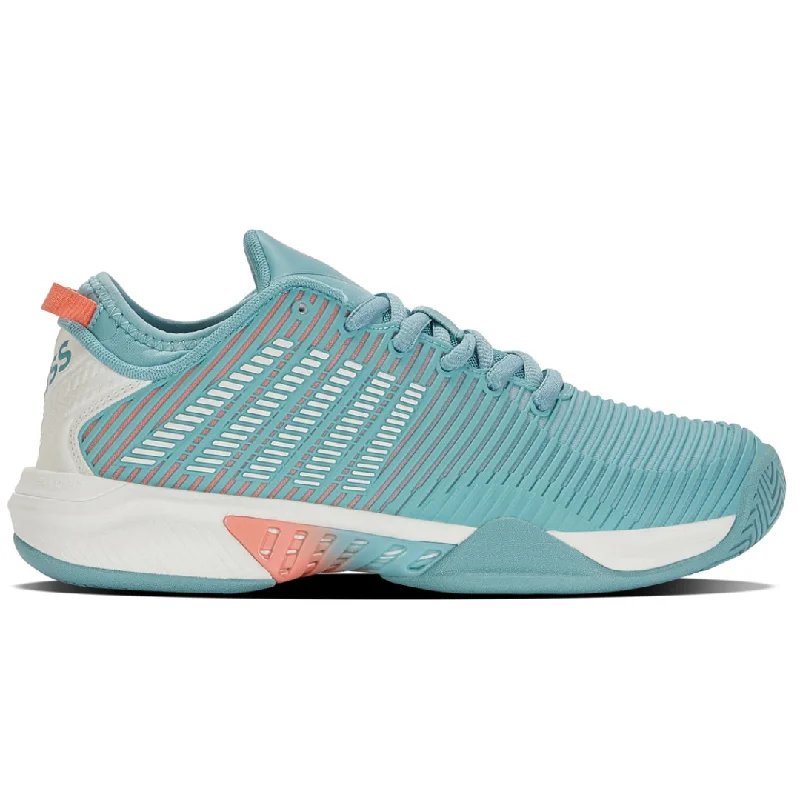 Women's low - top tennis shoes for enhanced speedK Swiss Hypercourt Supreme Women Tennis Shoes - Nile Blue/Blanc De Blanc/Desert Flower