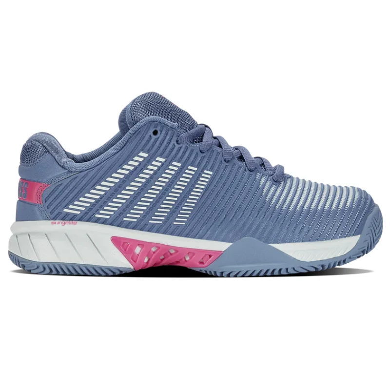 Women's tennis shoes for grass courts with soft - touch solesK Swiss Hypercourt AC Express 2 Hardcourt Womens Tennis Shoes - Infinity / Blue Blush / Carmine Rose