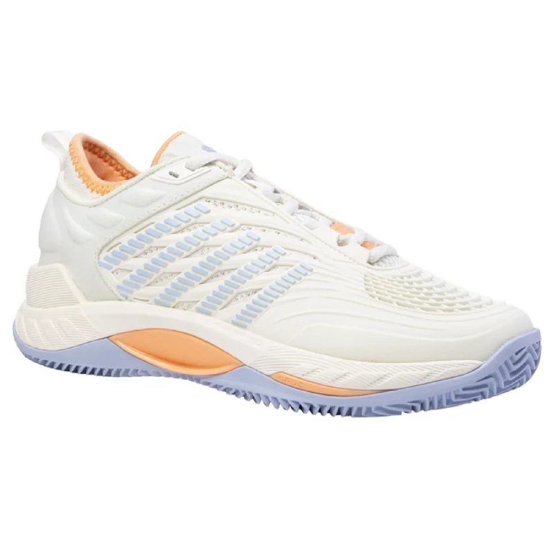 Women's tennis shoes with a moisture - wicking liningK Swiss Hypercourt Supreme 2HB WomenTennis Shoes - Star White/Heather/PchFuz