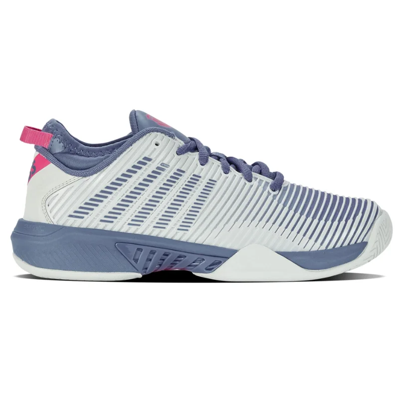 Women's tennis shoes for hard courts with shock - resistant featuresK Swiss Hypercourt Supreme AC Womens Tennis Shoes - Blue Blush/Infinity/Carmine Rose