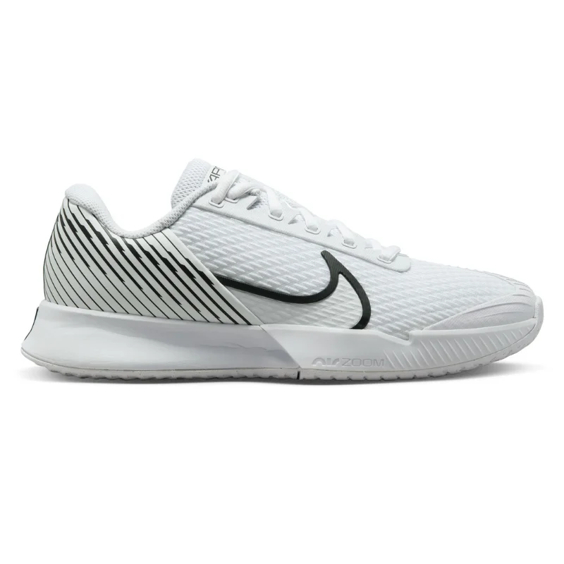 Women's tennis shoes with a textured upper for better gripNike Court Air Zoom Vapor Pro 2 Women Hard Court Tennis Shoes - White/Black-Pure Platinum