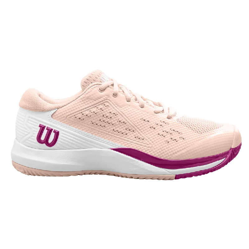 Women's tennis shoes with a carbon fiber shank for stabilityWilson Women Rush Pro Ace Tennis Shoes - Scallop