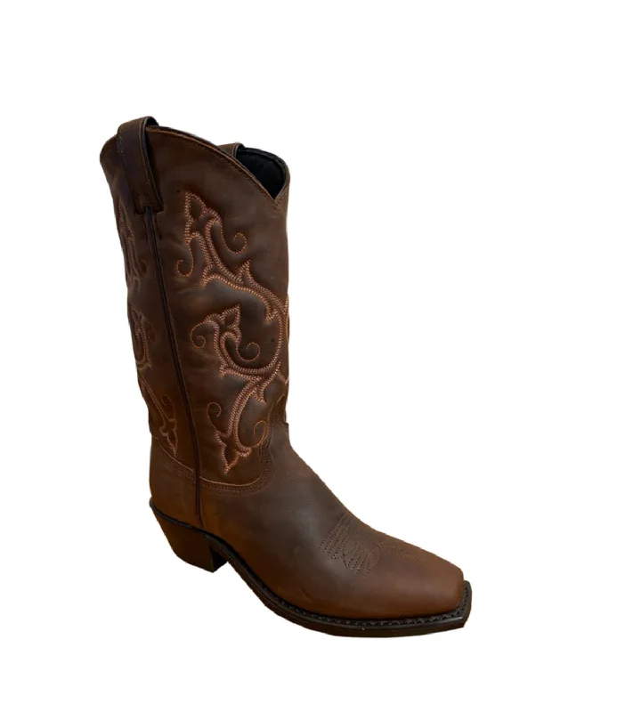 women's cowboy boots with rhinestonesAbilene Boots Womens 11in Soft Square Toe Brown Cowhide Cowboy Boots