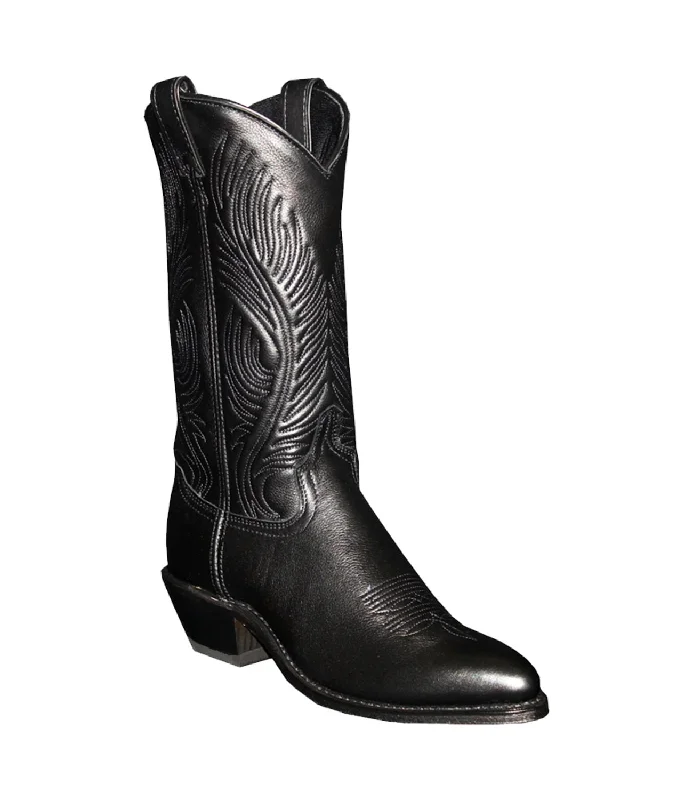 women's cowboy boots with embroideryAbilene Boots Womens 11in USA Dress Black Cowhide Cowboy Boots