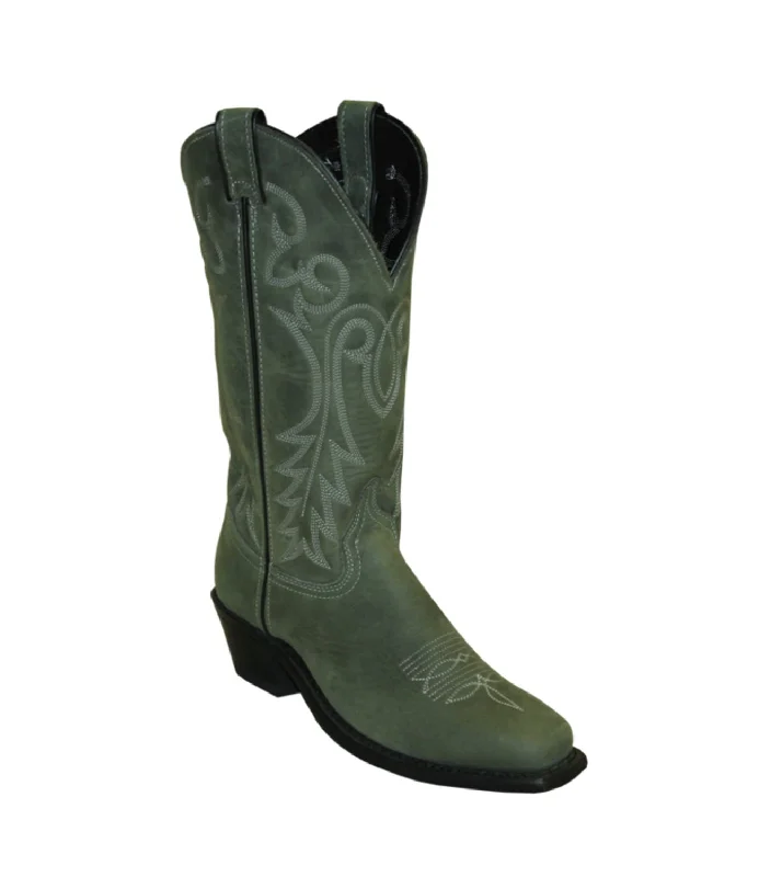 women's cowboy boots with ankle boots styleAbilene Boots Womens 12in USA Western Sage Grey Cowhide Cowboy Boots