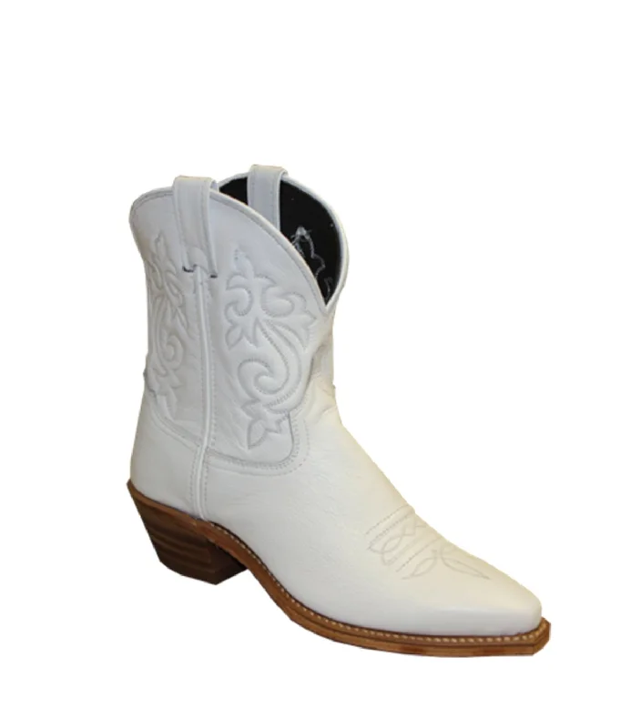 women's cowboy boots with elastic sidesAbilene Boots Womens 7in Western White Cowhide Cowboy Boots