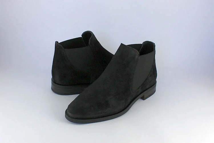 women's lace-up ankle boots'Alpe Parker' Suede Black Shoe Boot