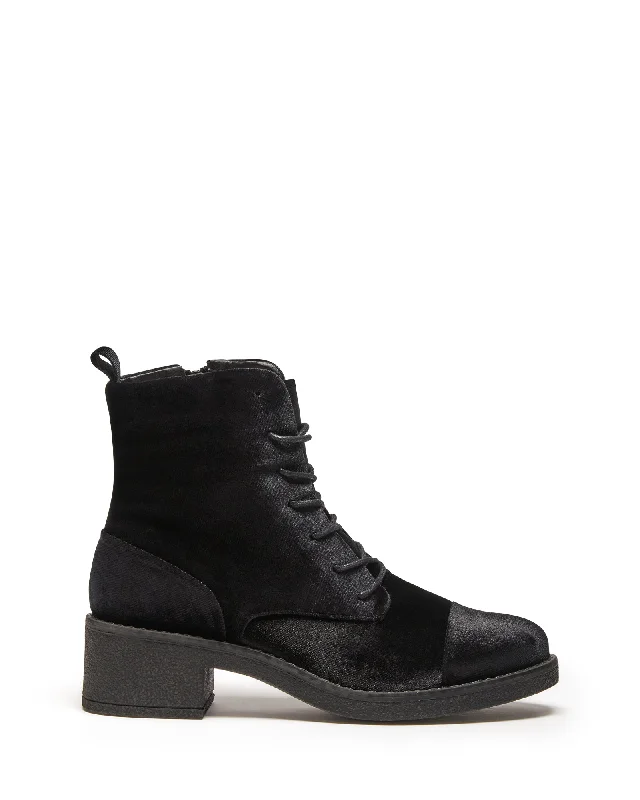 women's ankle boots with snakeskin printAxel Boot Black Velvet