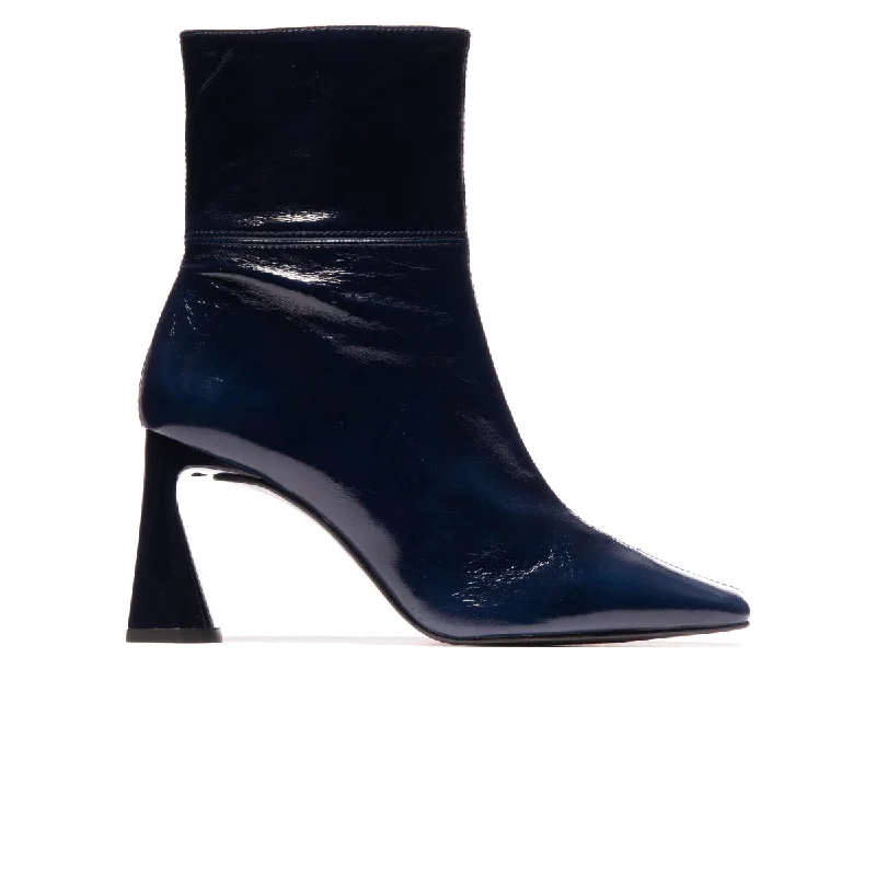 women's ankle boots with chunky heelsBalado Navy Leather