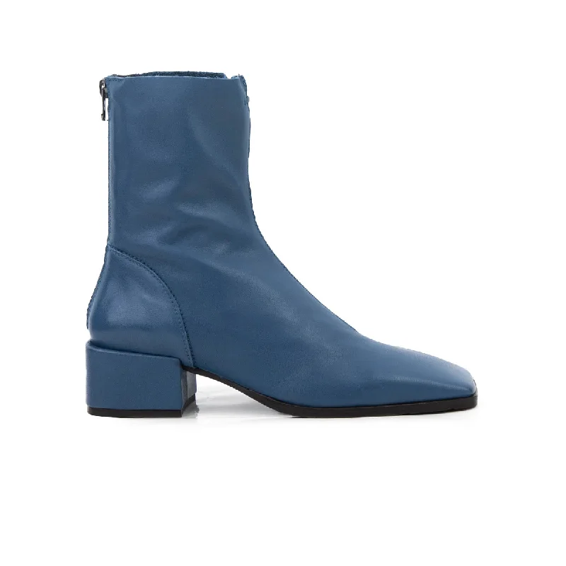 women's ankle boots with studsBanbury Blue Leather