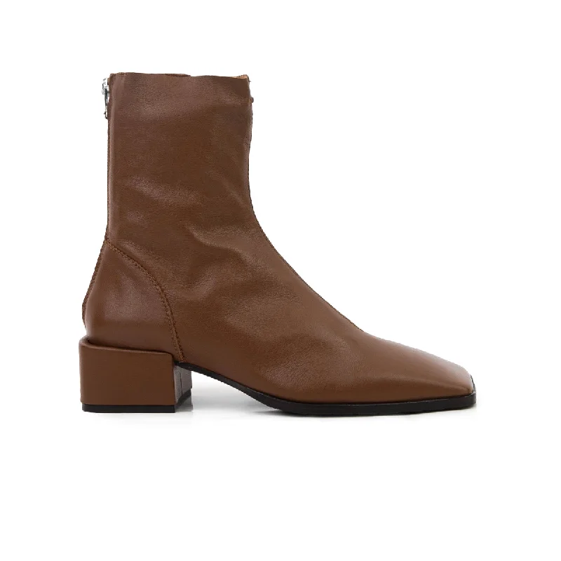 women's ankle boots with embroideryBanbury Cognac Leather