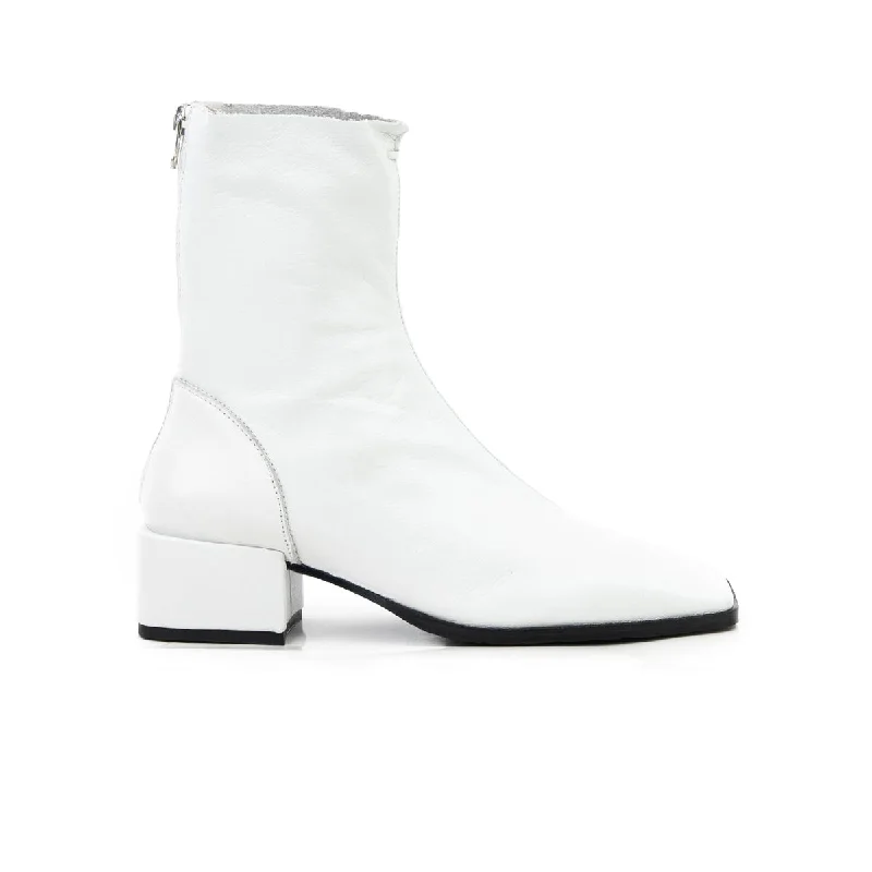 women's chelsea ankle bootsBanbury White Leather