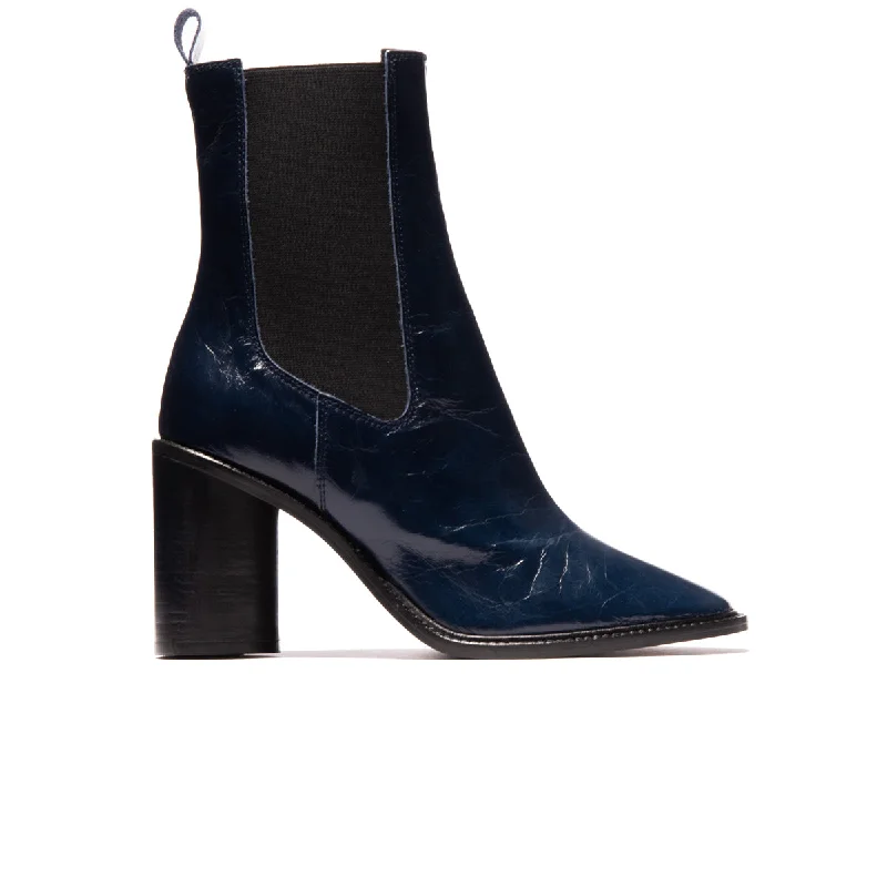 women's ankle boots with bucklesBarnes Navy Leather