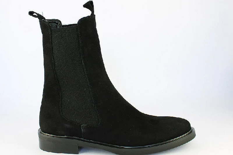 women's ankle boots with zippers'Jessica Black' Suede Chelsea Boot