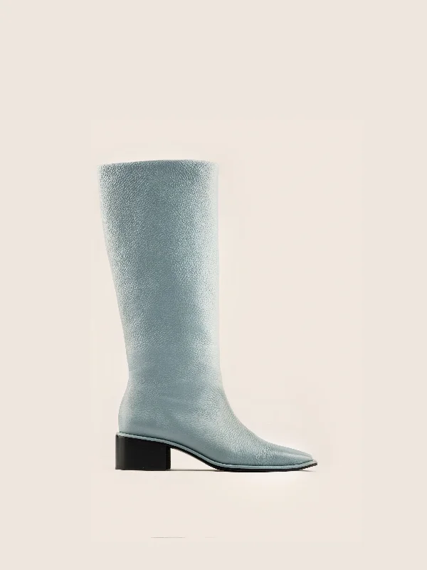 women's heeled boots with furCarmona Denim Boot