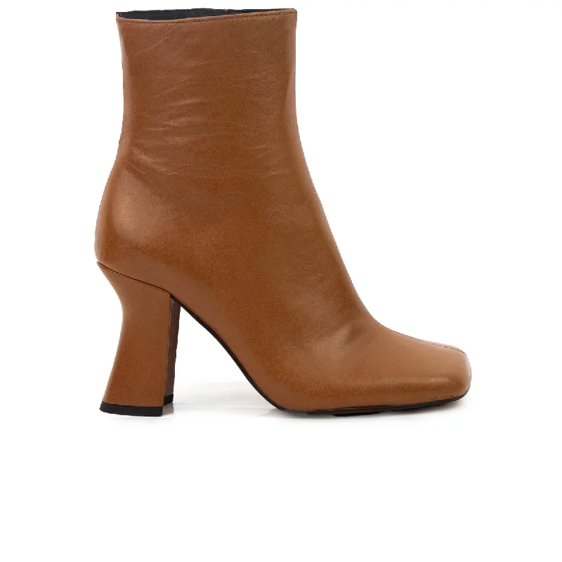 women's ankle boots with hidden wedgeCayenne Cognac Leather