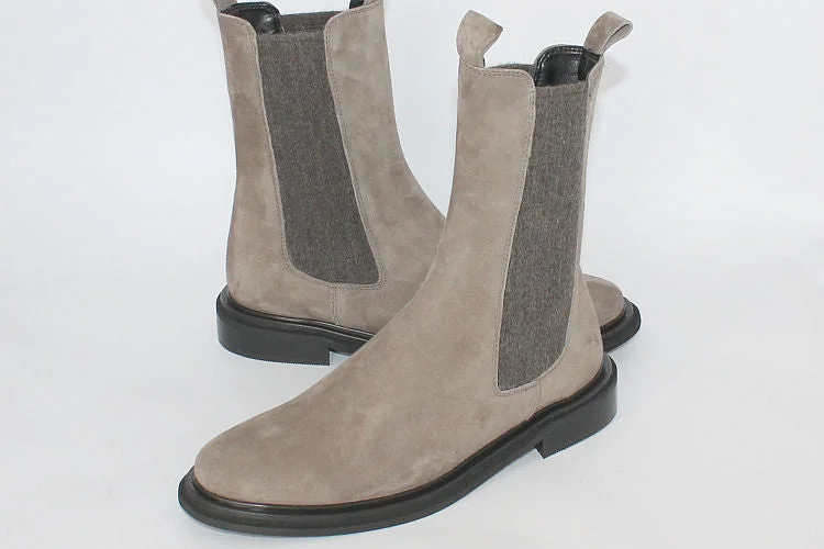 women's ankle boots with over-the-knee look'Jessica' Clay Suede Ankle Boot