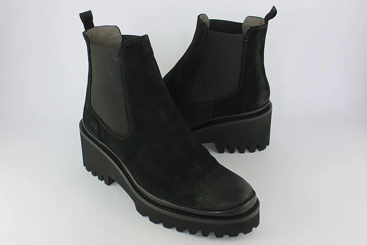 women's ankle boots for petite women'Giulia Black' Suede Chelsea Boot