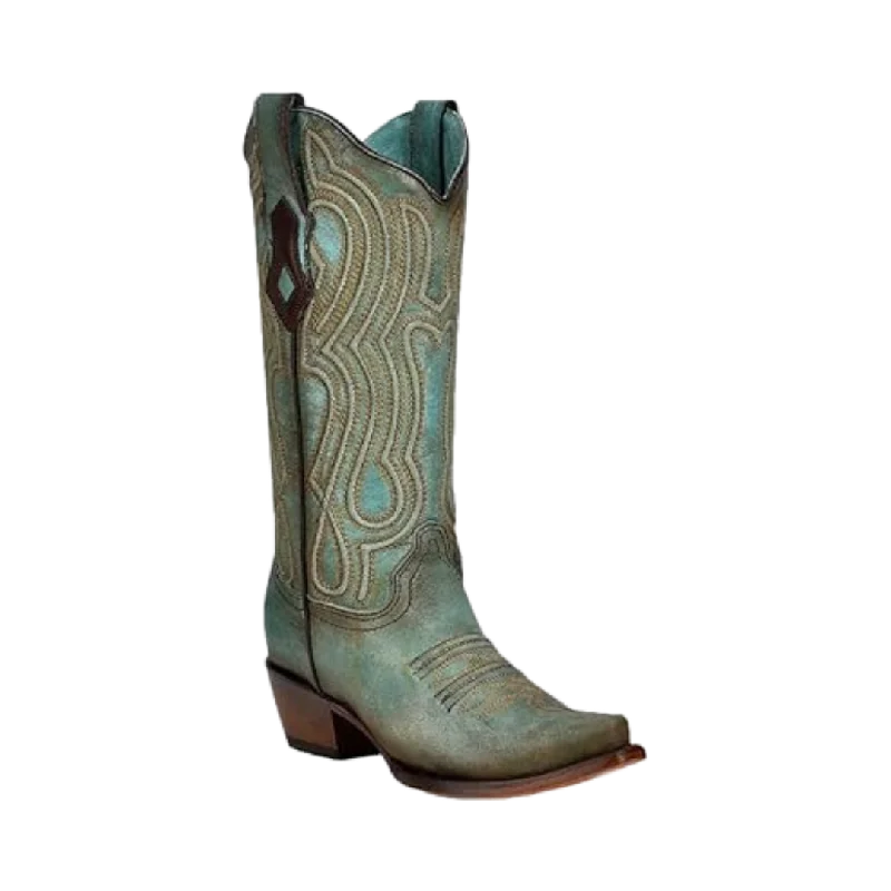 women's cowboy boots for dressy occasionsCorral Boots Ladies Turquoise Embroidered Boots