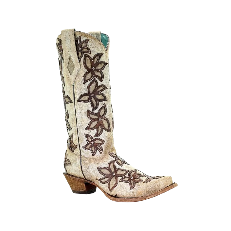 women's cowboy boots with insole supportCorral Boots Women's Bone Overlay Boots