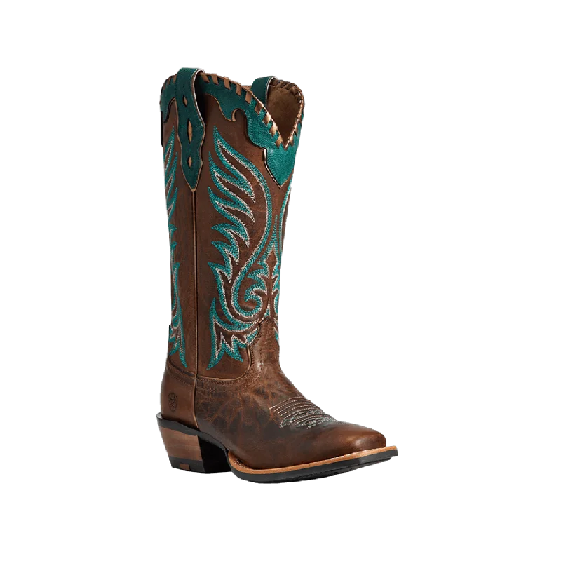 women's cowboy boots in blackAriat Women's Crossfire Picante Weathered Tan Square Toe Boot