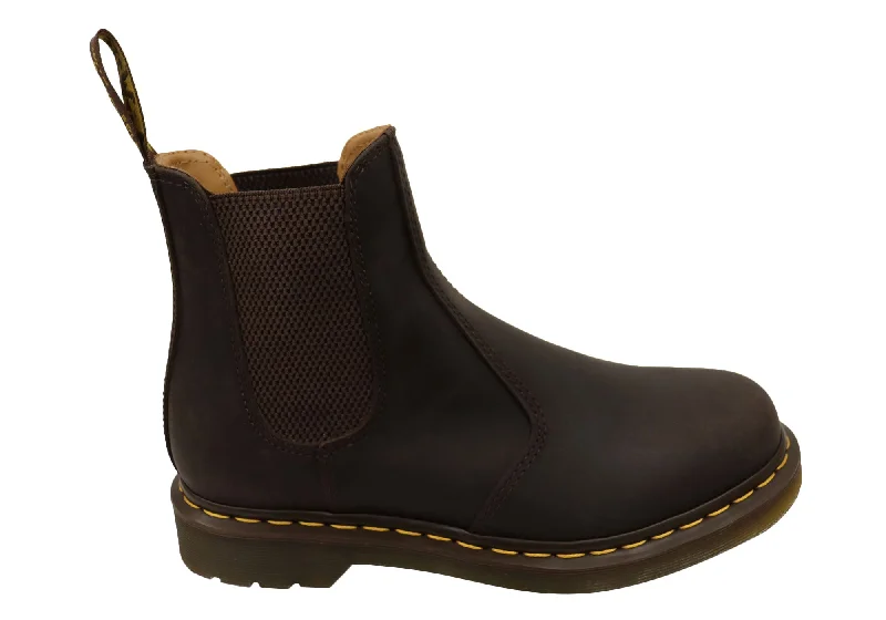 women's heeled ankle bootsDr Martens 2976 YS Crazy Horse Unisex Leather Chelsea Boots