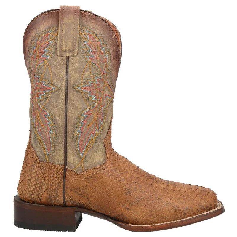 women's cowboy boots in brownDry Gulch Python Square Toe Cowboy Boots