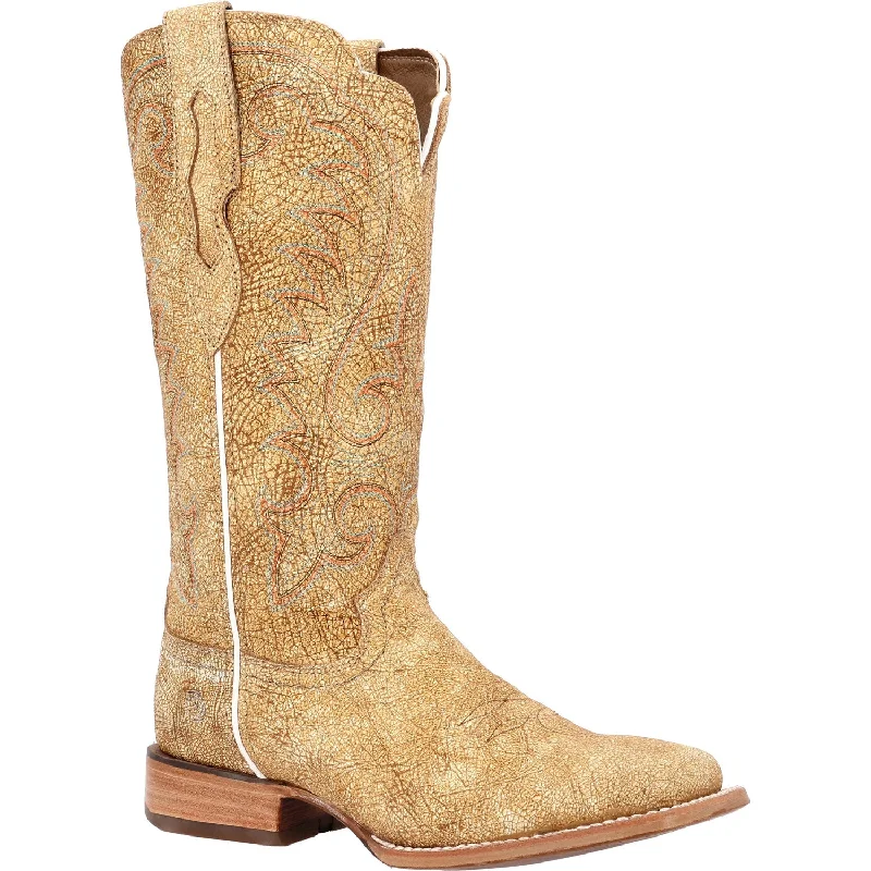 women's cowboy boots with stacked heelDurango Womens Arena Pro Western Cremello Leather Cowboy Boots