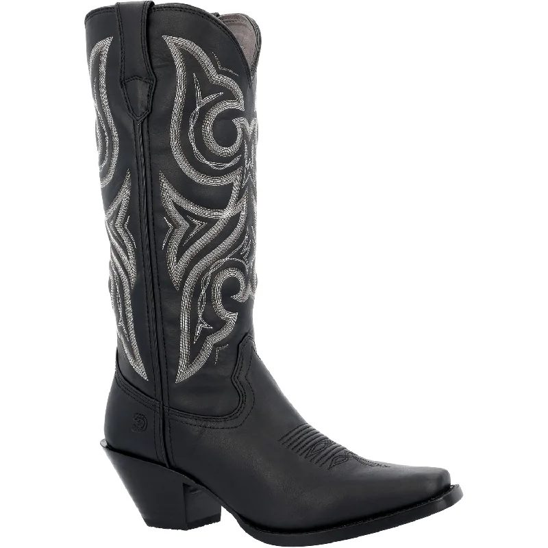 women's cowboy boots with floral designsDurango Womens Crush Western Black Beauty Faux Leather Cowboy Boots