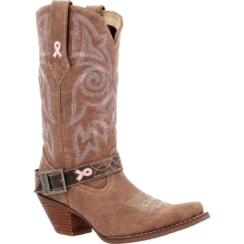 women's cowboy boots for casual wearDurango Womens Crush Western Sepia Blush Leather Cowboy Boots