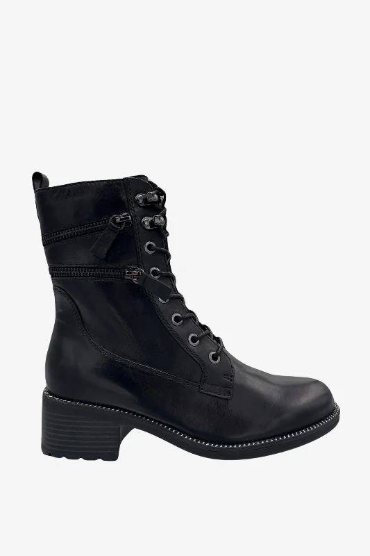 Women's high - heel biker boots for a sexy twistEMILY-38 Black