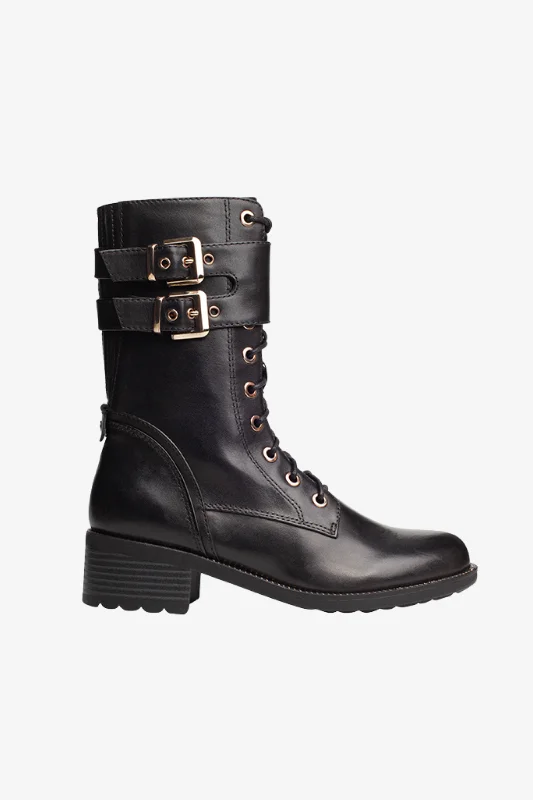 Women's biker boots for a casual day at workEMILY-39 Black