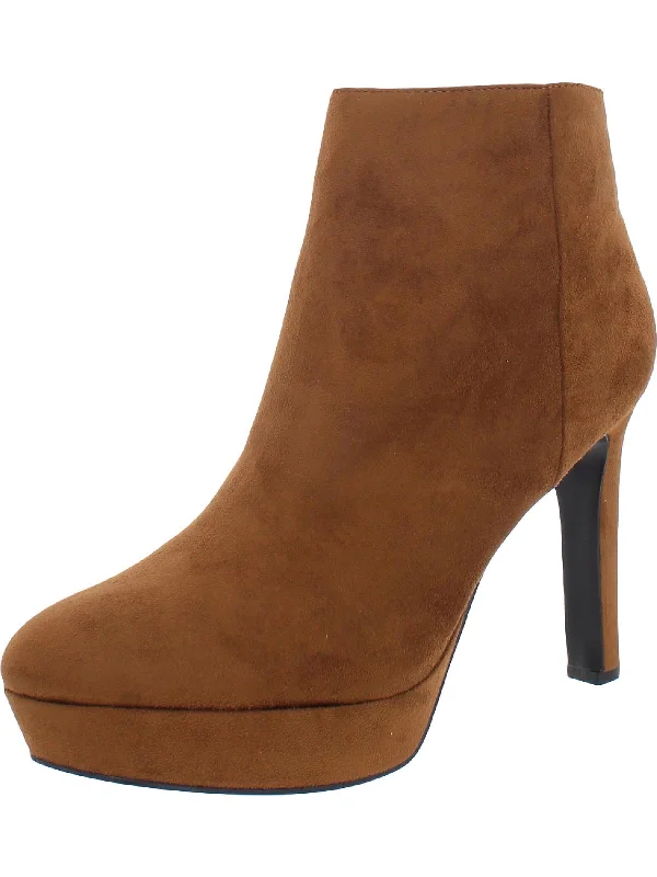 women's booties with velvetGlowup 2 Womens Zipper Platforms Ankle Boots