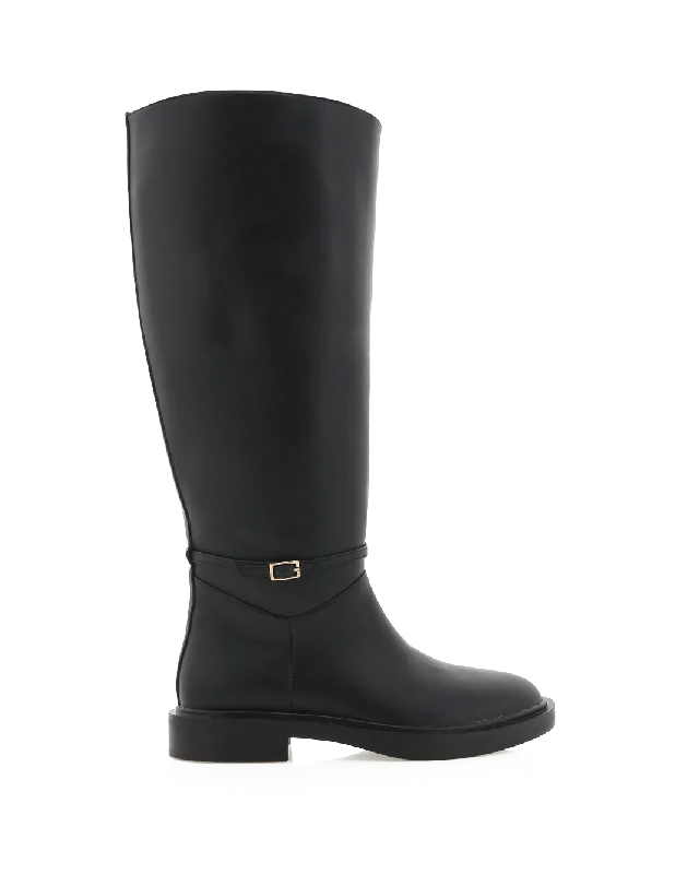 Women's gray biker boots for a neutral and sophisticated optionHENLY - BLACK