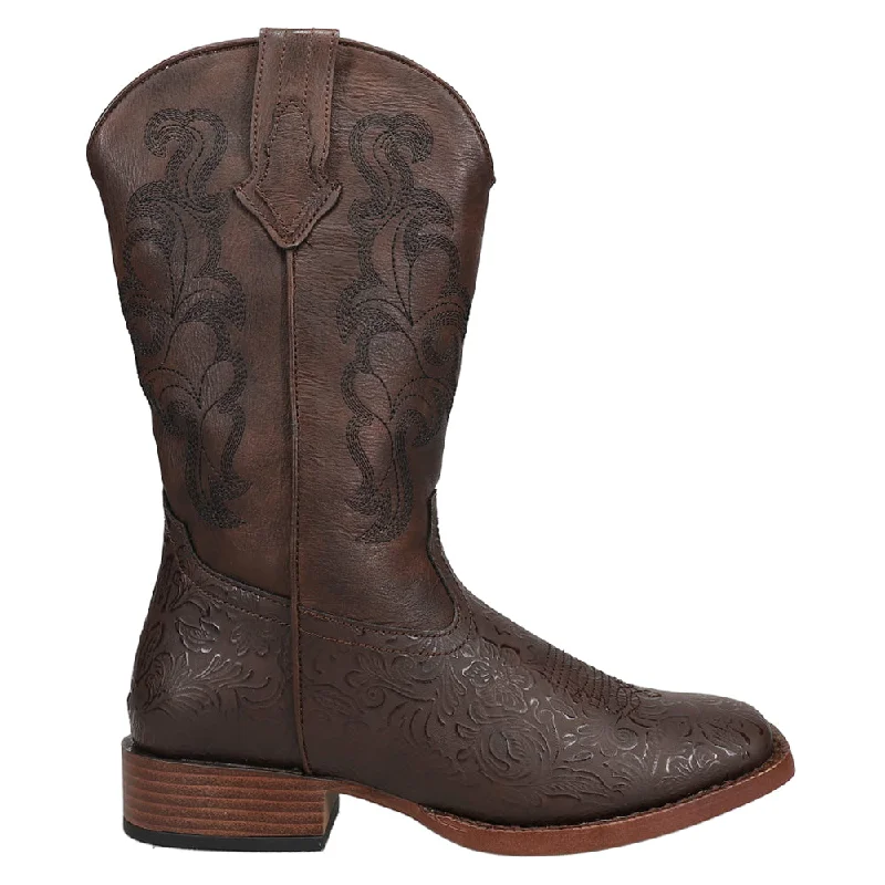 women's cowboy boots with block heelKacey Square Toe Cowboy Boots