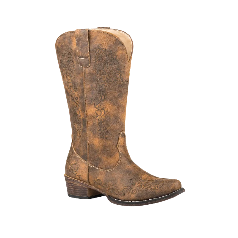 women's vintage cowboy bootsRoper Women's Brown Faux Leather Boots