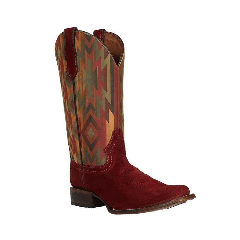 women's western bootsCorral Boots Women's Circle G  Aztec Embroidery Square Toe Wine Boots