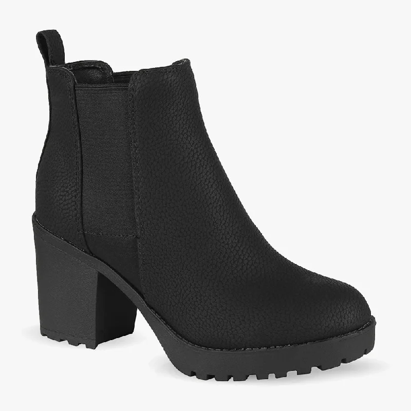 women's heeled boots with slouchActing