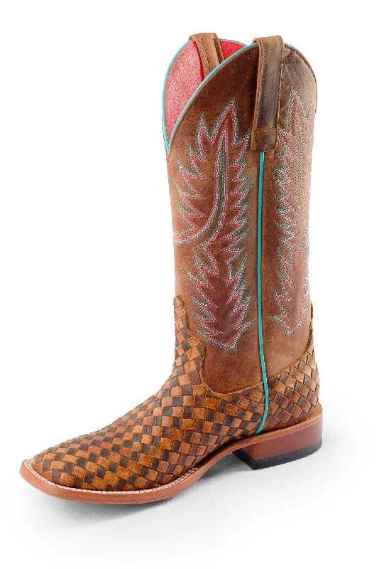 women's cowboy boots with pointed toeMacie Bean Womens Honey Crazy Horse Leather Unbeweavable Cowboy Boots 7.5 M