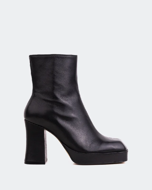 women's ankle boots with bow detailsMayotte Black Leather